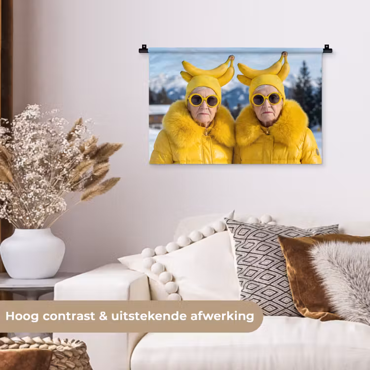 Wandkleed - Vrouwen - Bananen - Geel — 4