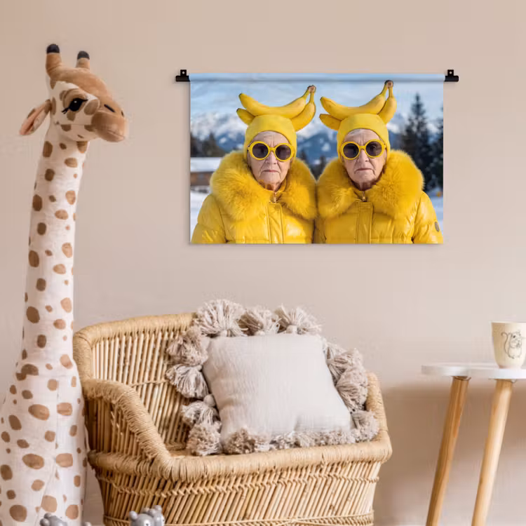 Wandkleed - Vrouwen - Bananen - Geel — 5