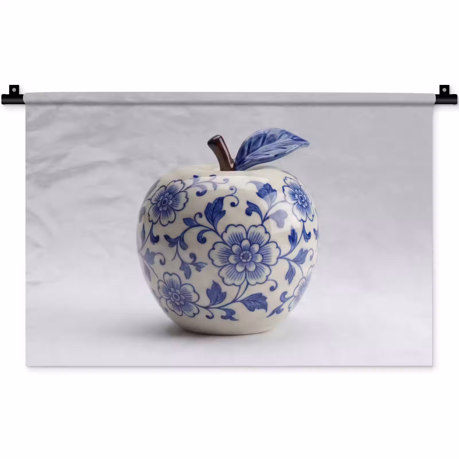 Wandkleed - Appel - Blauw - Klassiek — 1