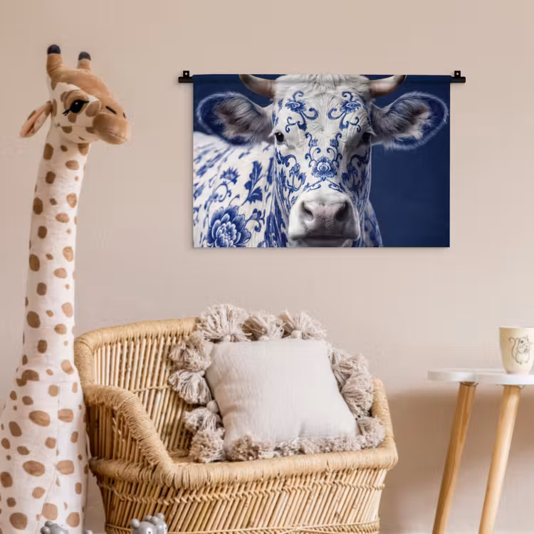 Wandkleed - Koe Delfts Blauw — 5