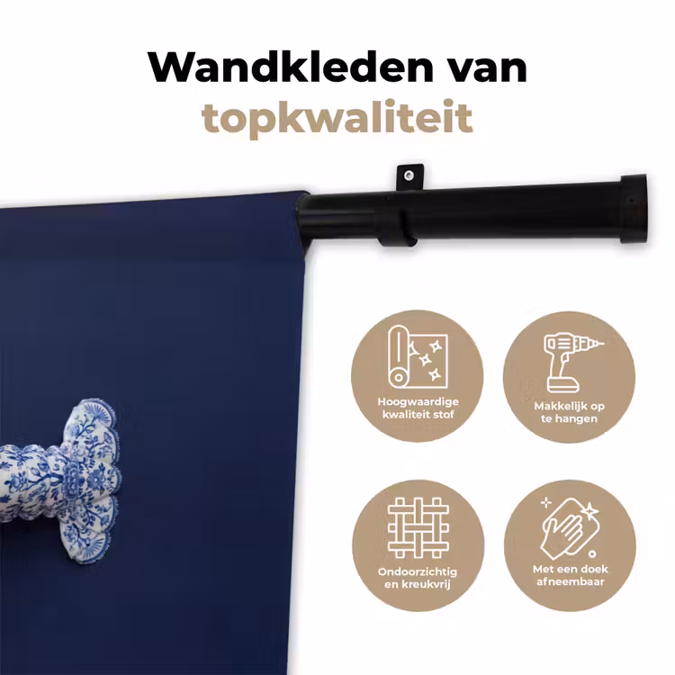 Wandkleed - Kreeft - Porselein - Delfts - Blauw — 3