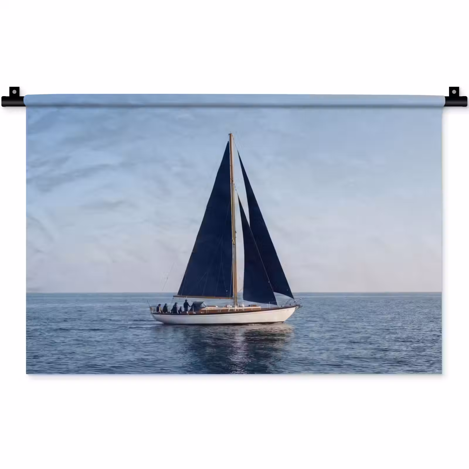 Wandkleed - Zeilboot - Zee - Blauw — 1