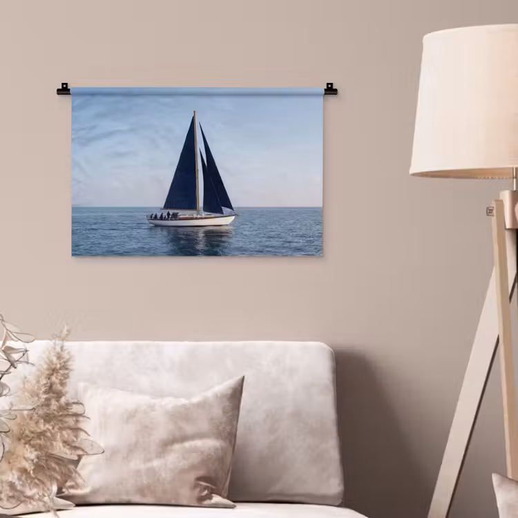 Wandkleed - Zeilboot - Zee - Blauw — 2