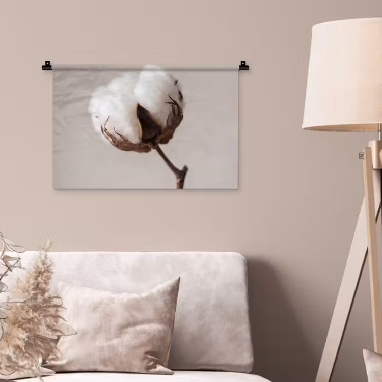 Wandkleed - Katoenbol - Minimalistisch - Wit — 2