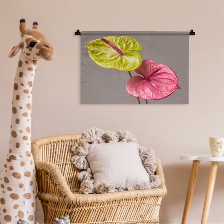 Wandkleed - Planten - Anthurium - Groen - Roze — 5