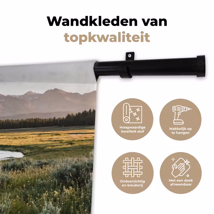 Wandkleed - Berglandschap - Rivier - Bos — 3