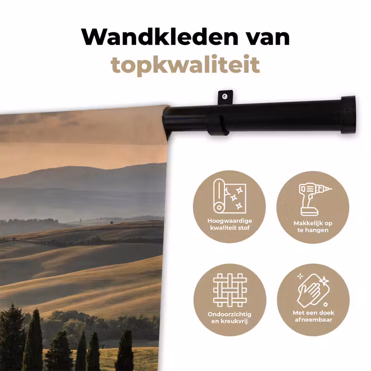 Wandkleed - Toscaans - Landschap - Heuvels — 3