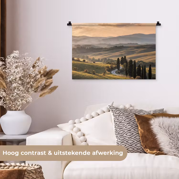 Wandkleed - Toscaans - Landschap - Heuvels — 4