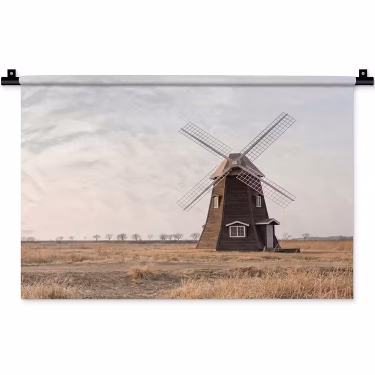 Wandkleed - Windmolens - Landschap - Veld — 1