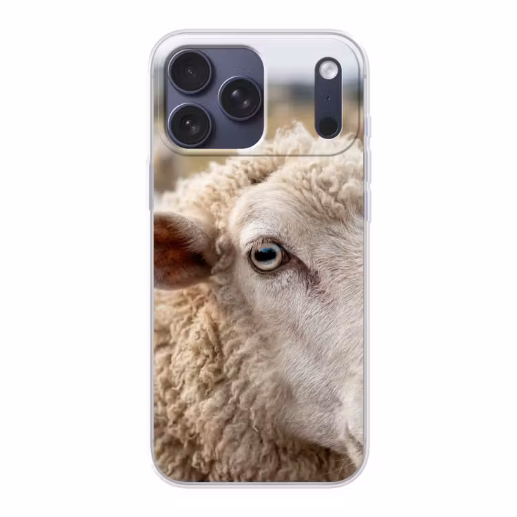 Telefoonhoesje Softcase - Schaap - Oog - Wit — 1