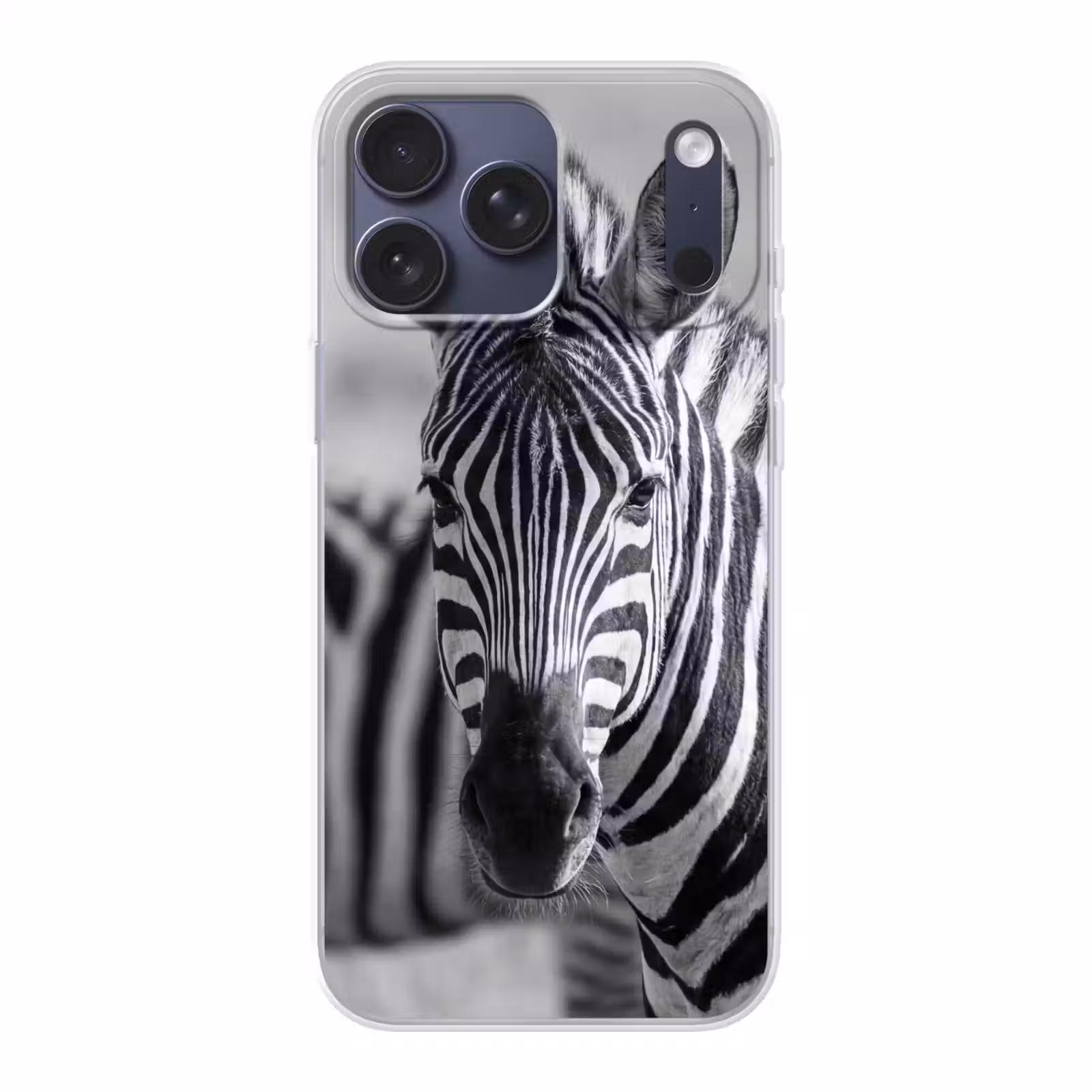 Telefoonhoesje Softcase - Zebra's - Zwart - Wit — 1