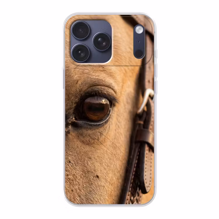 Telefoonhoesje Softcase - Pferd - Auge - Braun — 1