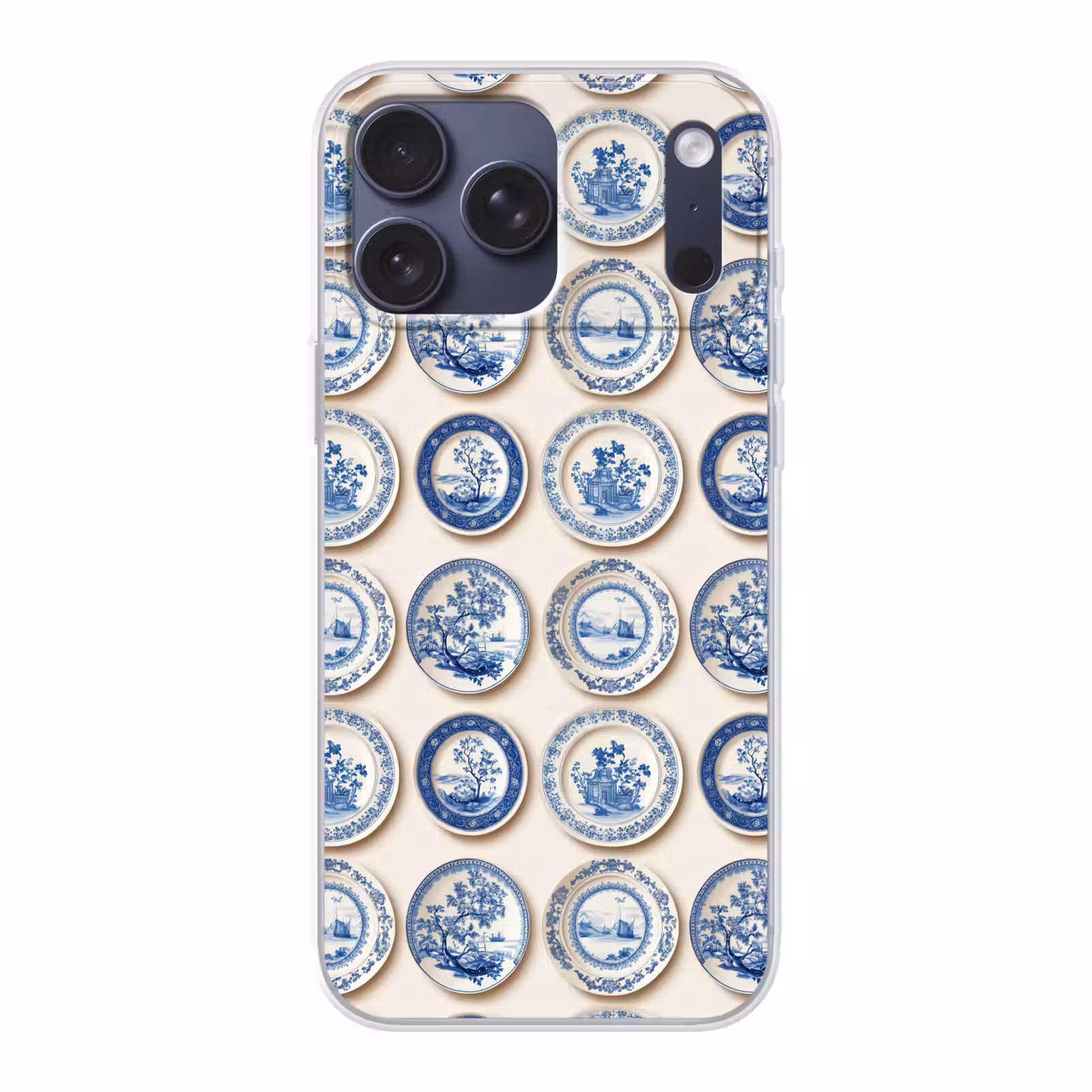Telefoonhoesje Softcase - Borden - Bomen - Planten - Blauw — 1