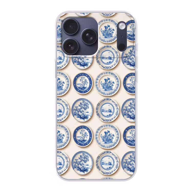 Telefoonhoesje Softcase - Borden - Bomen - Planten - Blauw — 1