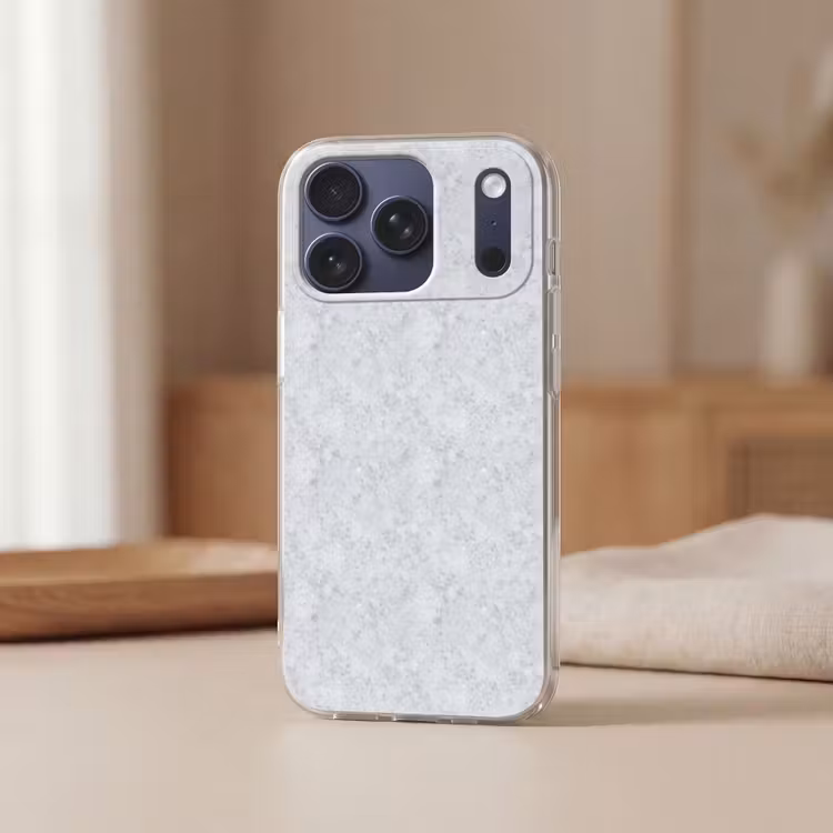 Telefoonhoesje Softcase - Grijs - Terrazzo-effect - Beton — 3