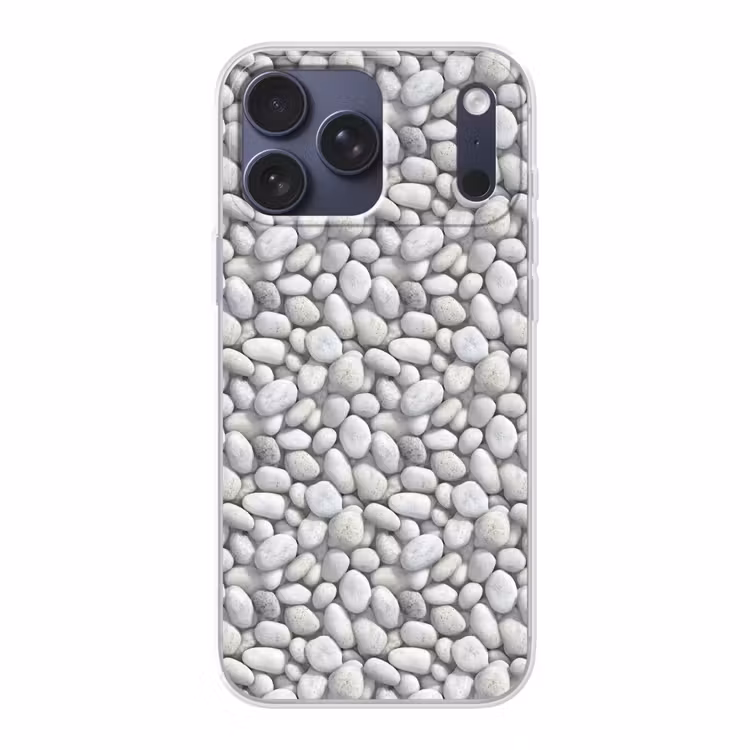 Telefoonhoesje Softcase - Steentjes - Grijs - Ovaal — 1
