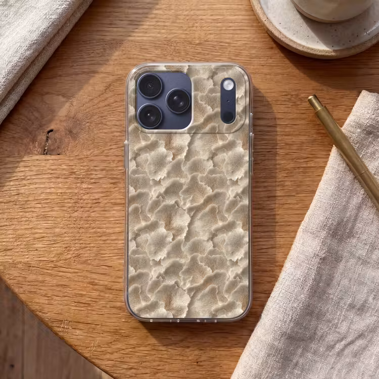 Telefoonhoesje Softcase - Waaierstructuren - Beige - Vezeltextuur — 2