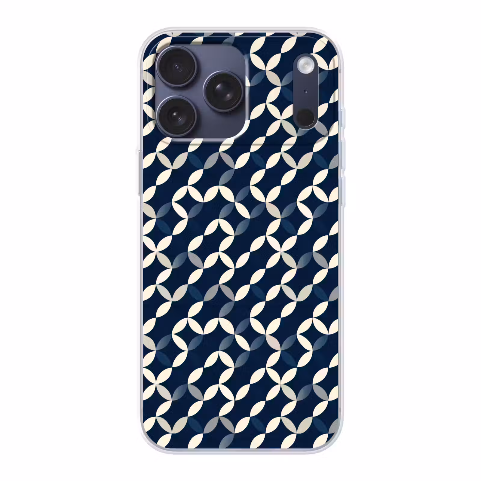 Telefoonhoesje Softcase - Abstract - Patroon - Blauw — 1