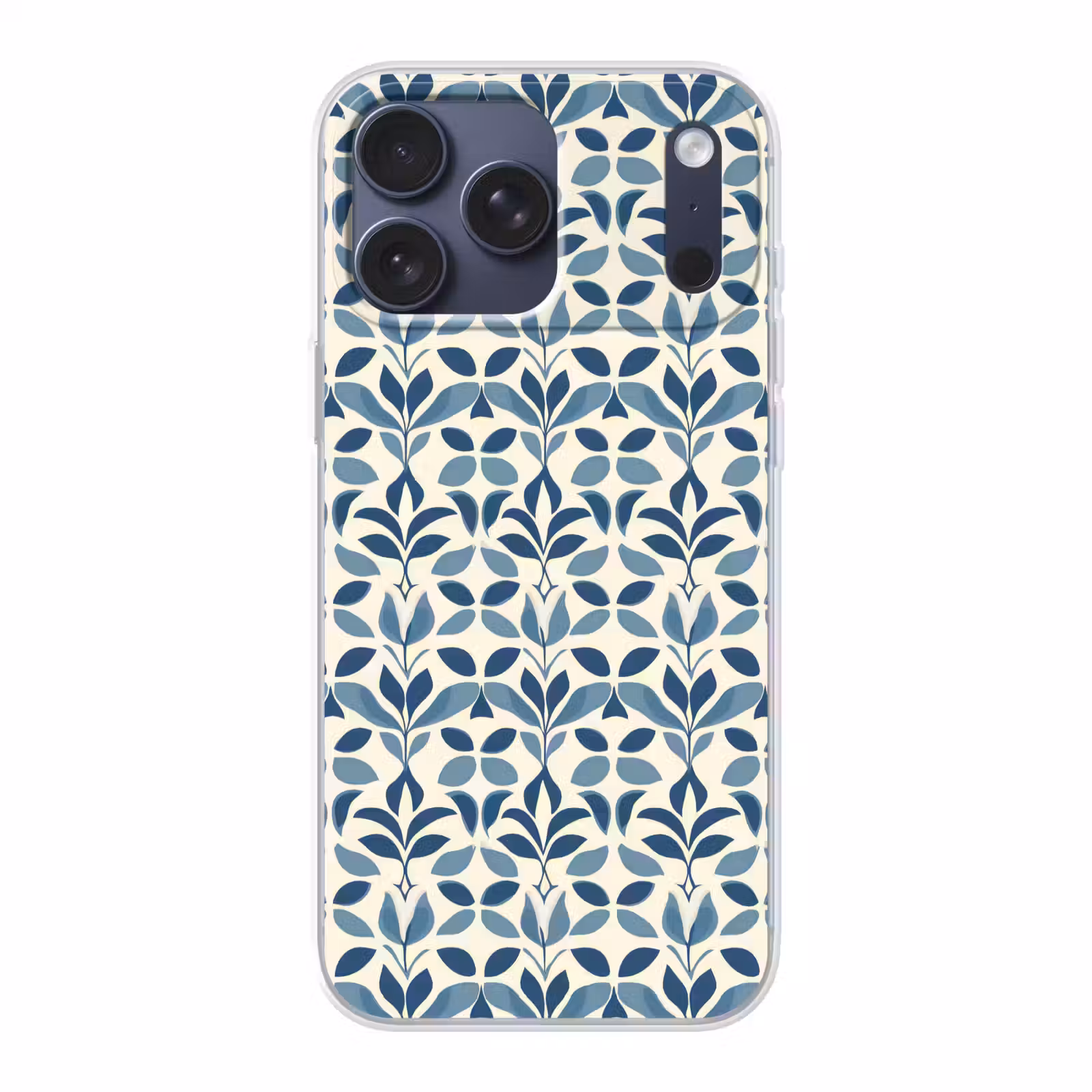 Telefoonhoesje Softcase - Flora - Modern - Blauw — 1