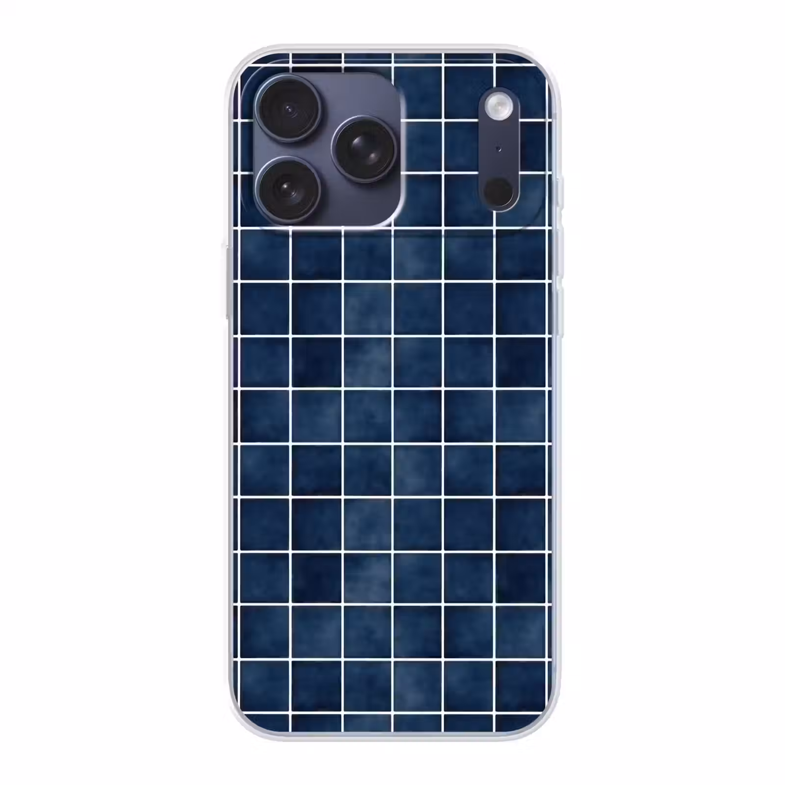 Telefoonhoesje Softcase - Tegel - Modern - Blauw — 1