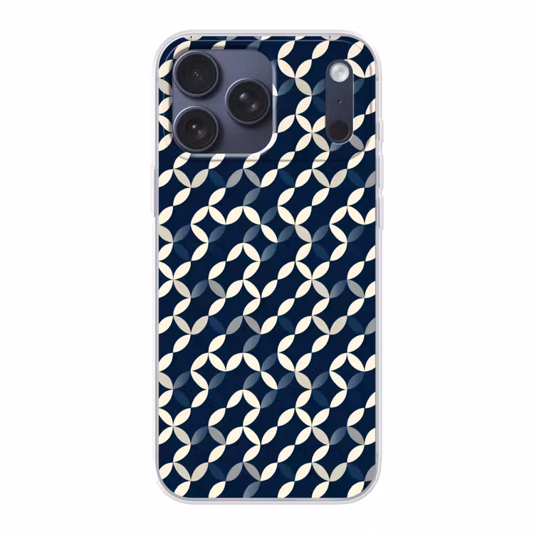 Telefoonhoesje Softcase - Abstract - Patroon - Blauw — 1