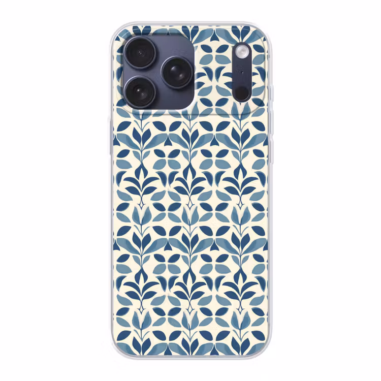 Telefoonhoesje Softcase - Flora - Modern - Blauw — 1