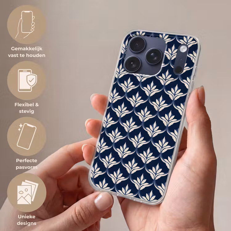 Telefoonhoesje Softcase - Modern - Ontwerp - Blauw — 4