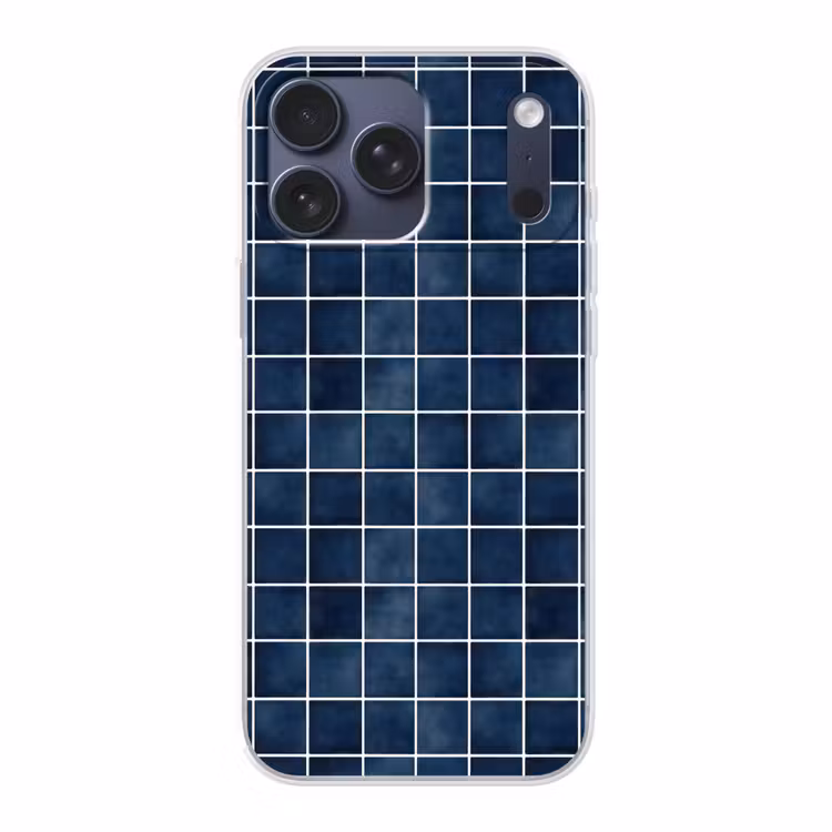 Telefoonhoesje Softcase - Tegel - Modern - Blauw — 1