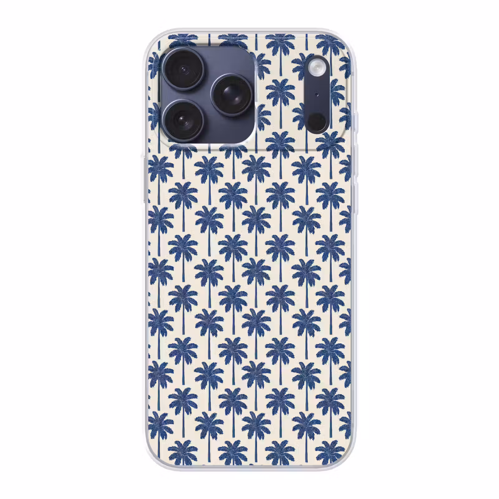 Telefoonhoesje Softcase - Symmetrisch - Palm - Blauw — 1
