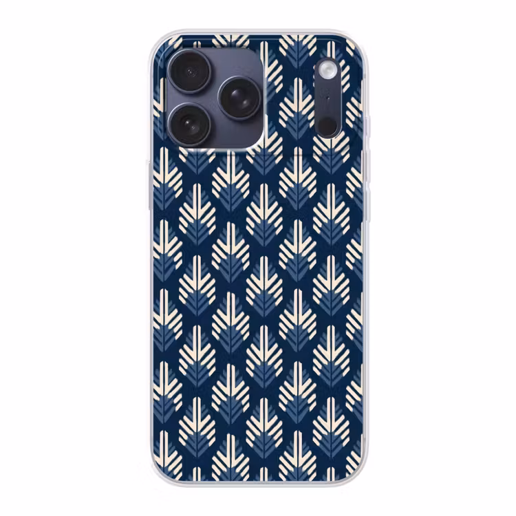 Telefoonhoesje Softcase - Modern - Patroon - Blauw — 1