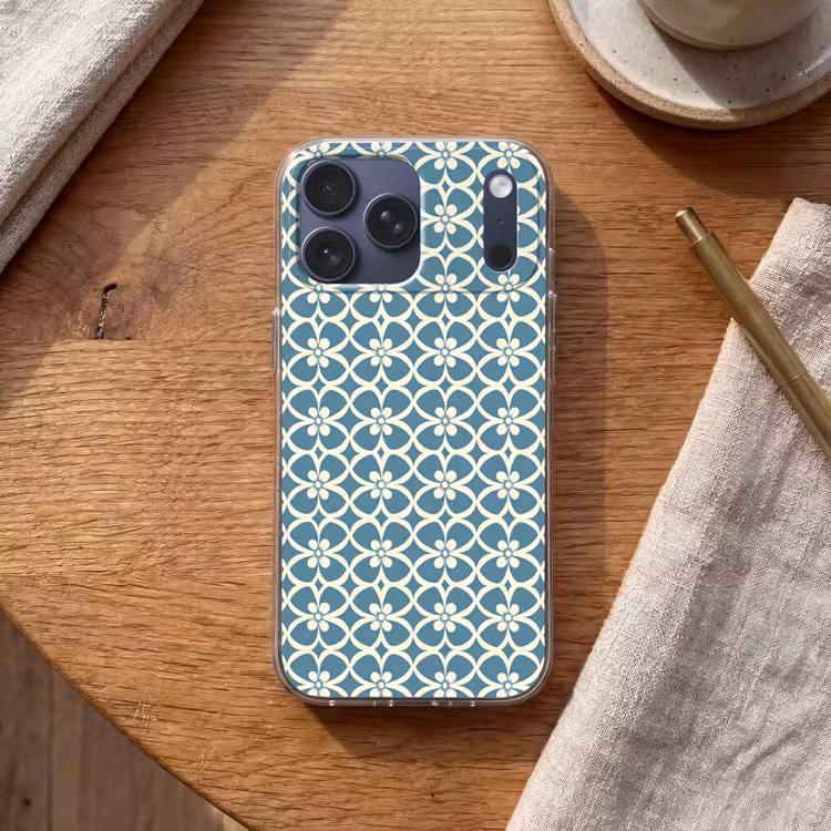 Telefoonhoesje Softcase - Patroon - Symmetrisch - Blauw — 2