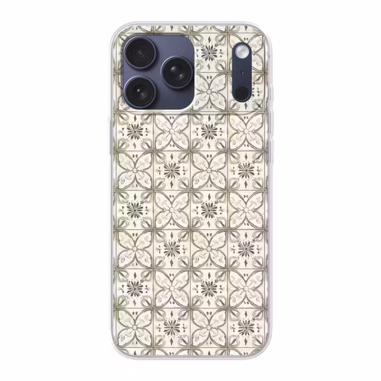 Telefoonhoesje Softcase - Antiek - Tegel - Beige — 1