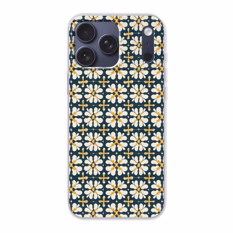 Telefoonhoesje Softcase - Motief - Tegel - Okergeel — 1