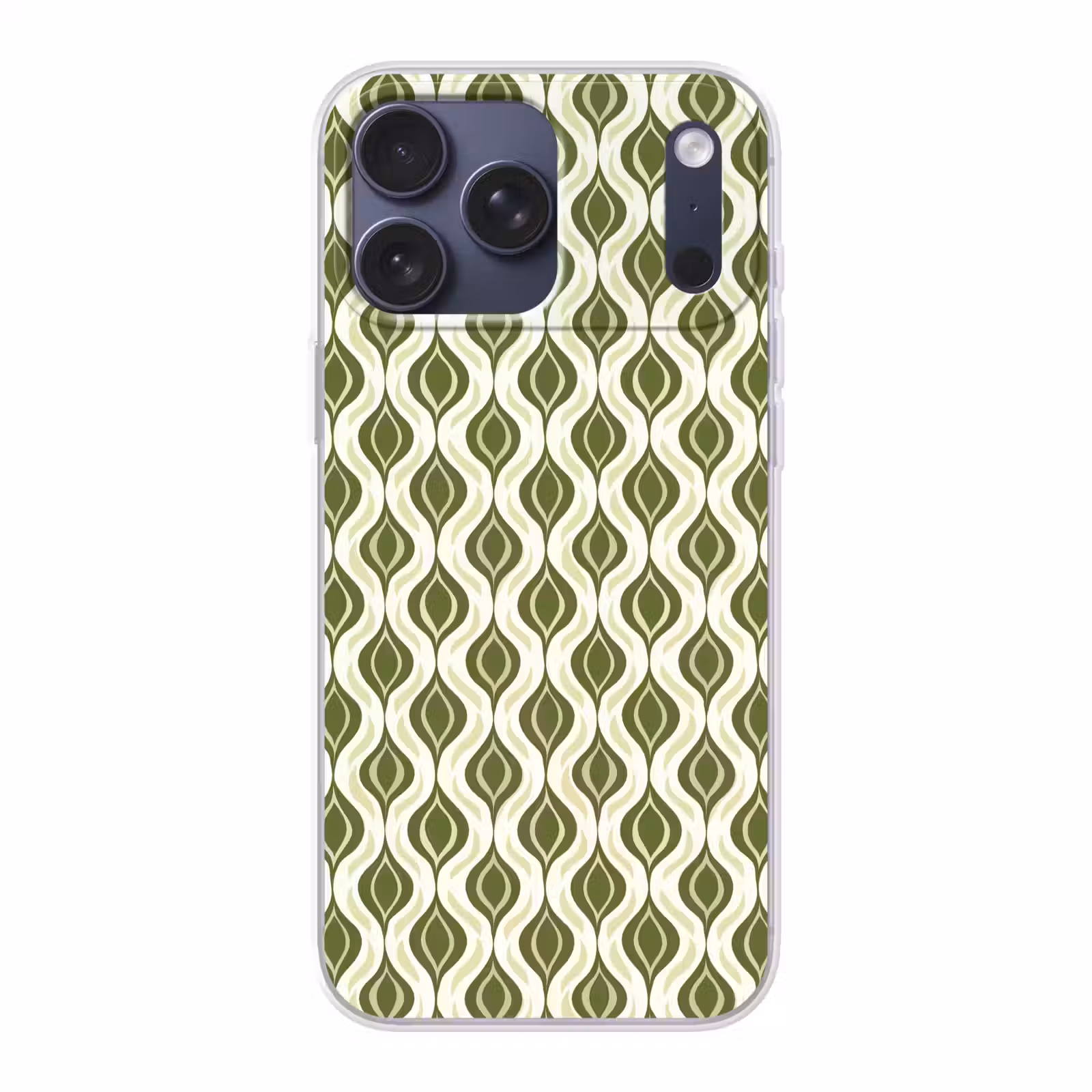 Telefoonhoesje Softcase - Patroon - Retro - Groen — 1