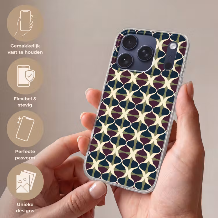 Telefoonhoesje Softcase - Abstract - Retro - Kleurrijk — 4