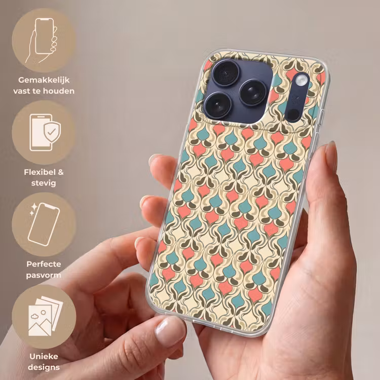 Telefoonhoesje Softcase - Barok - Retro - Kleurrijk — 4