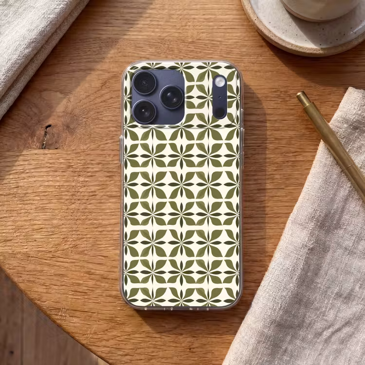 Telefoonhoesje Softcase - Botanisch - Retro - Groen — 2
