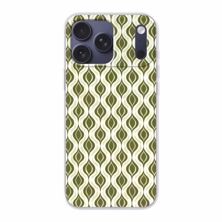 Telefoonhoesje Softcase - Patroon - Retro - Groen — 1