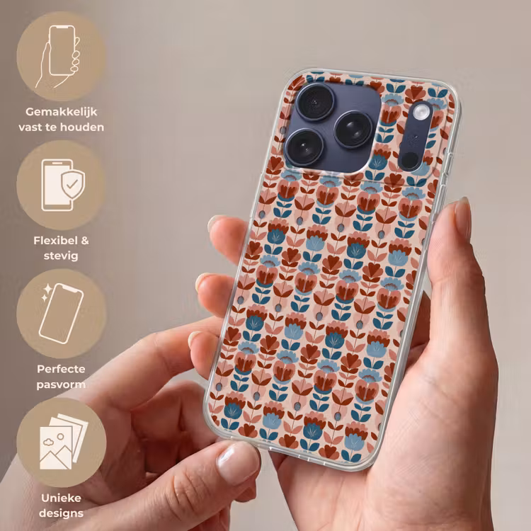 Telefoonhoesje Softcase - Vintage - Motief - Kleurrijk — 4