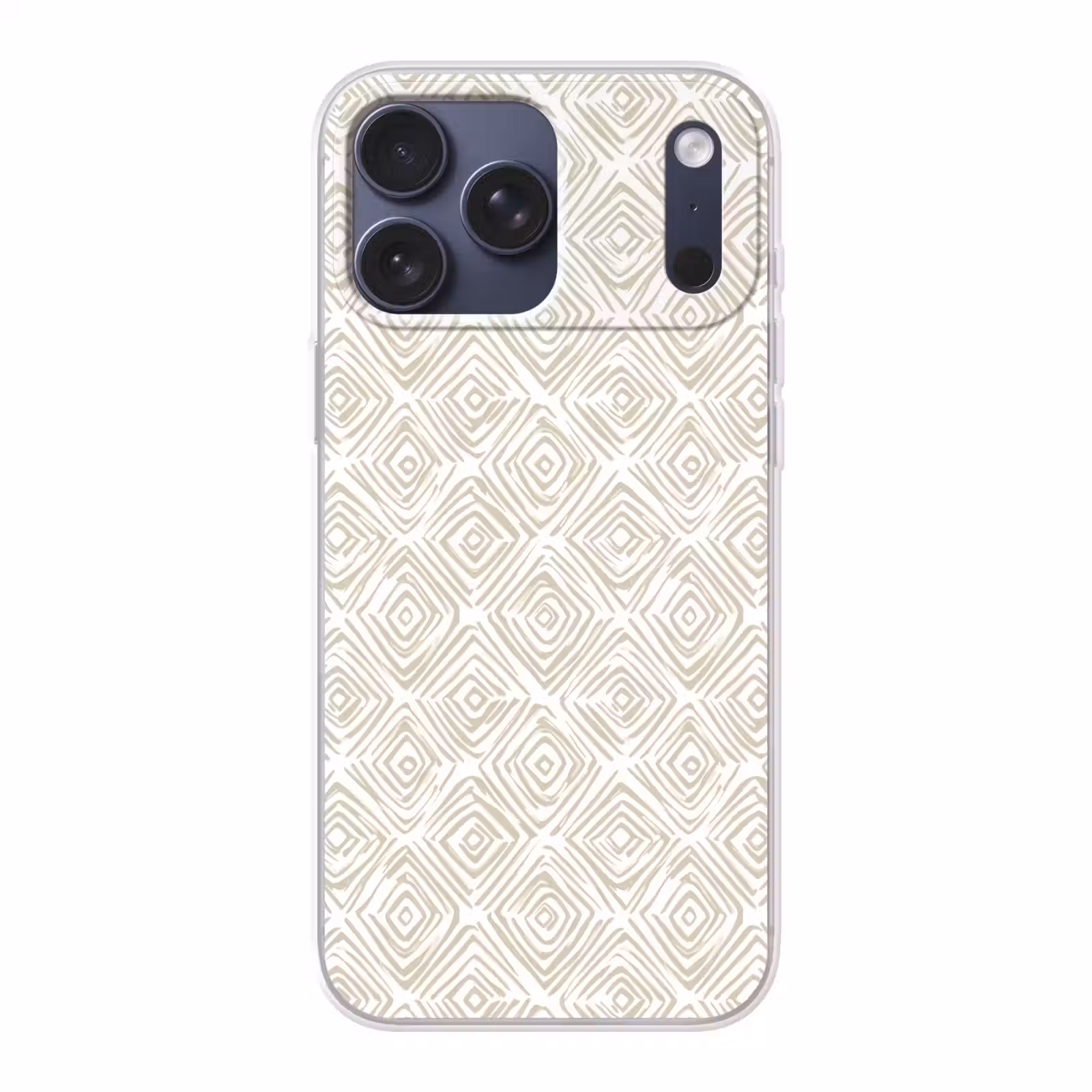 Telefoonhoesje Softcase - Abstract - Ruit - Beige — 1