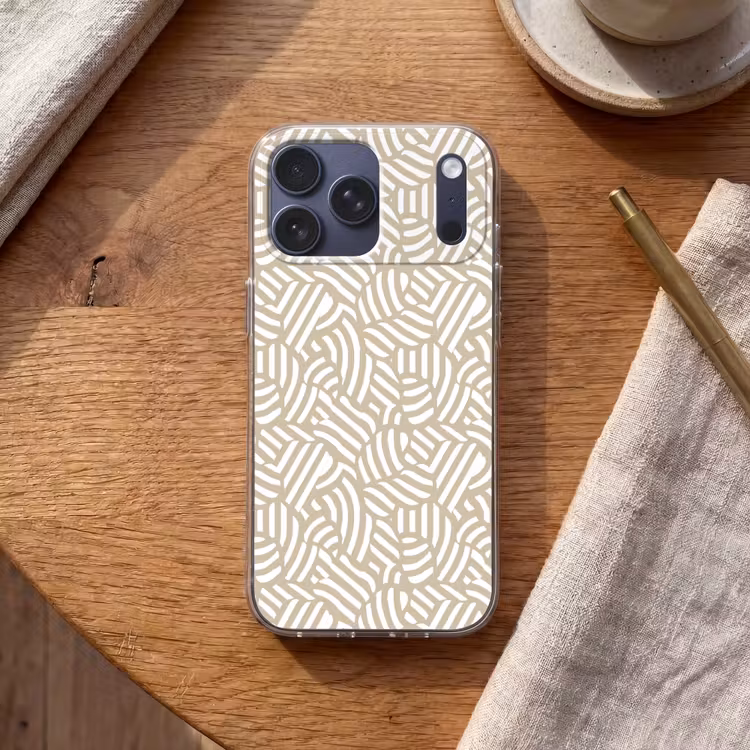 Telefoonhoesje Softcase - Abstract - Modern - Beige — 2