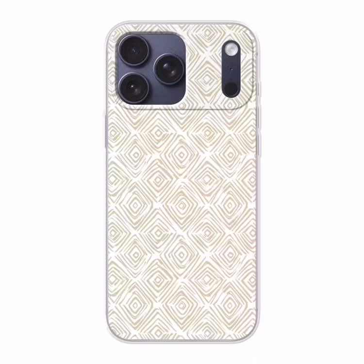 Telefoonhoesje Softcase - Abstract - Ruit - Beige — 1