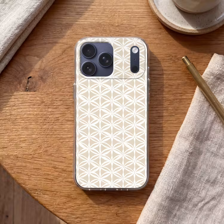 Telefoonhoesje Softcase - Motief - Modern - Beige — 2