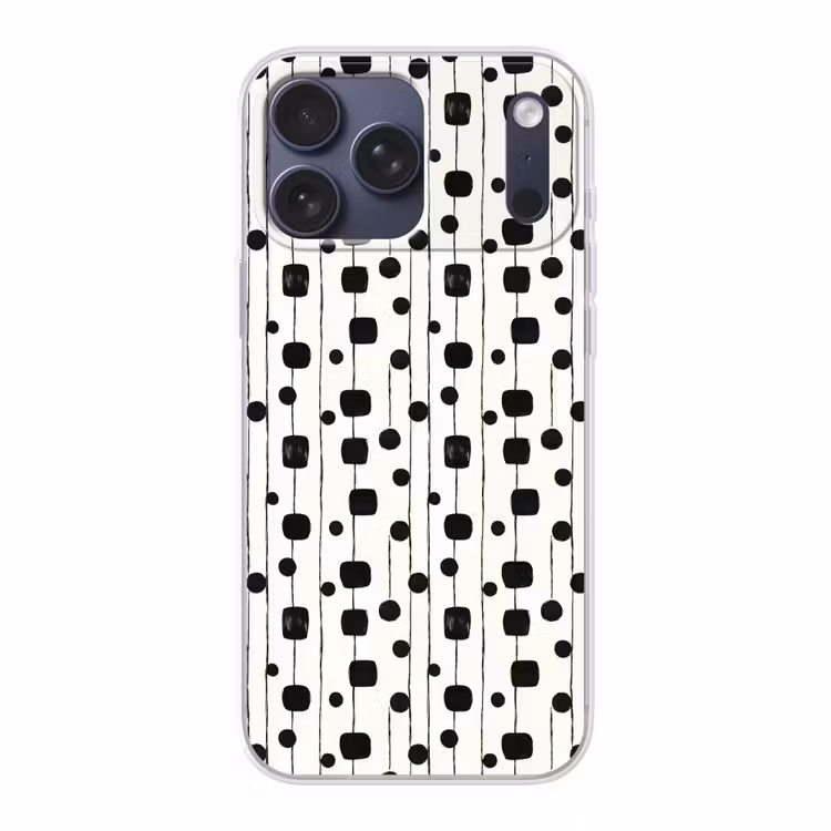 Telefoonhoesje Softcase - Grafisch - Modern - Zwart — 1