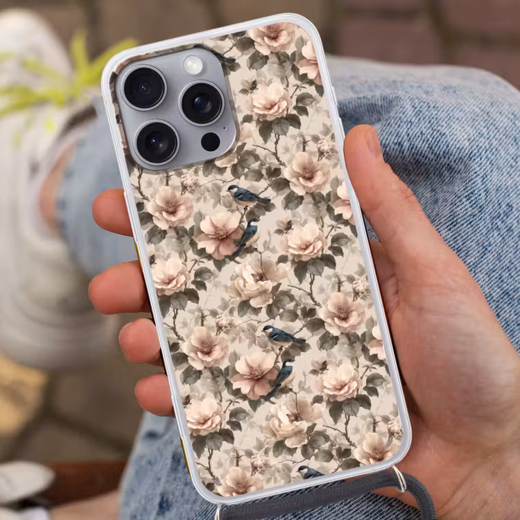 Telefoonhoesje met koord - Klassiek - Vogels - Kleurrijk — 2