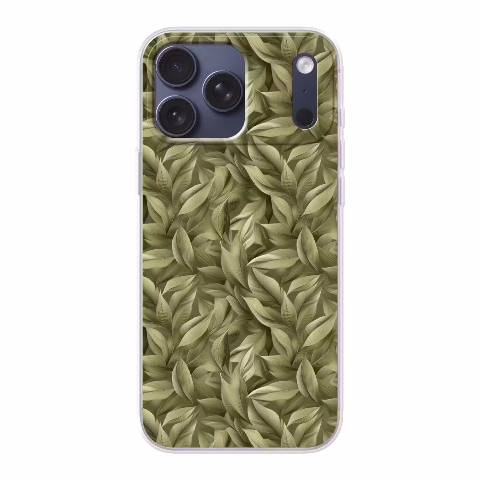 Telefoonhoesje Softcase - Bladeren - Modern - Groen — 1