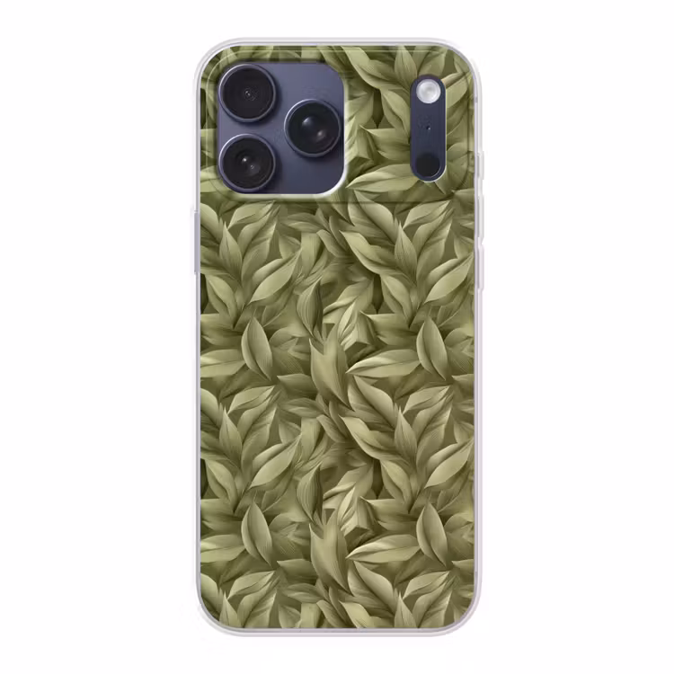 Telefoonhoesje Softcase - Bladeren - Modern - Groen — 1