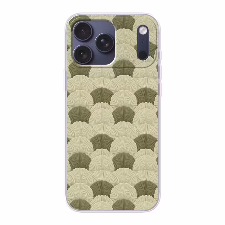 Telefoonhoesje Softcase - Bladeren - Structuur - Groen — 1