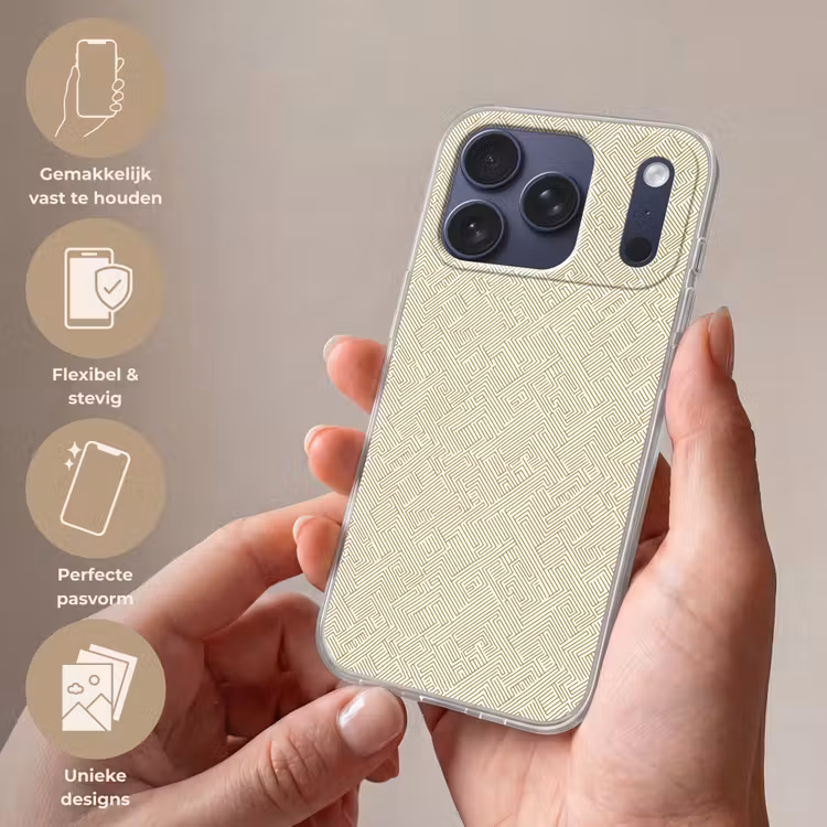 Telefoonhoesje Softcase - Geometrisch - Lijnen - Groen — 4