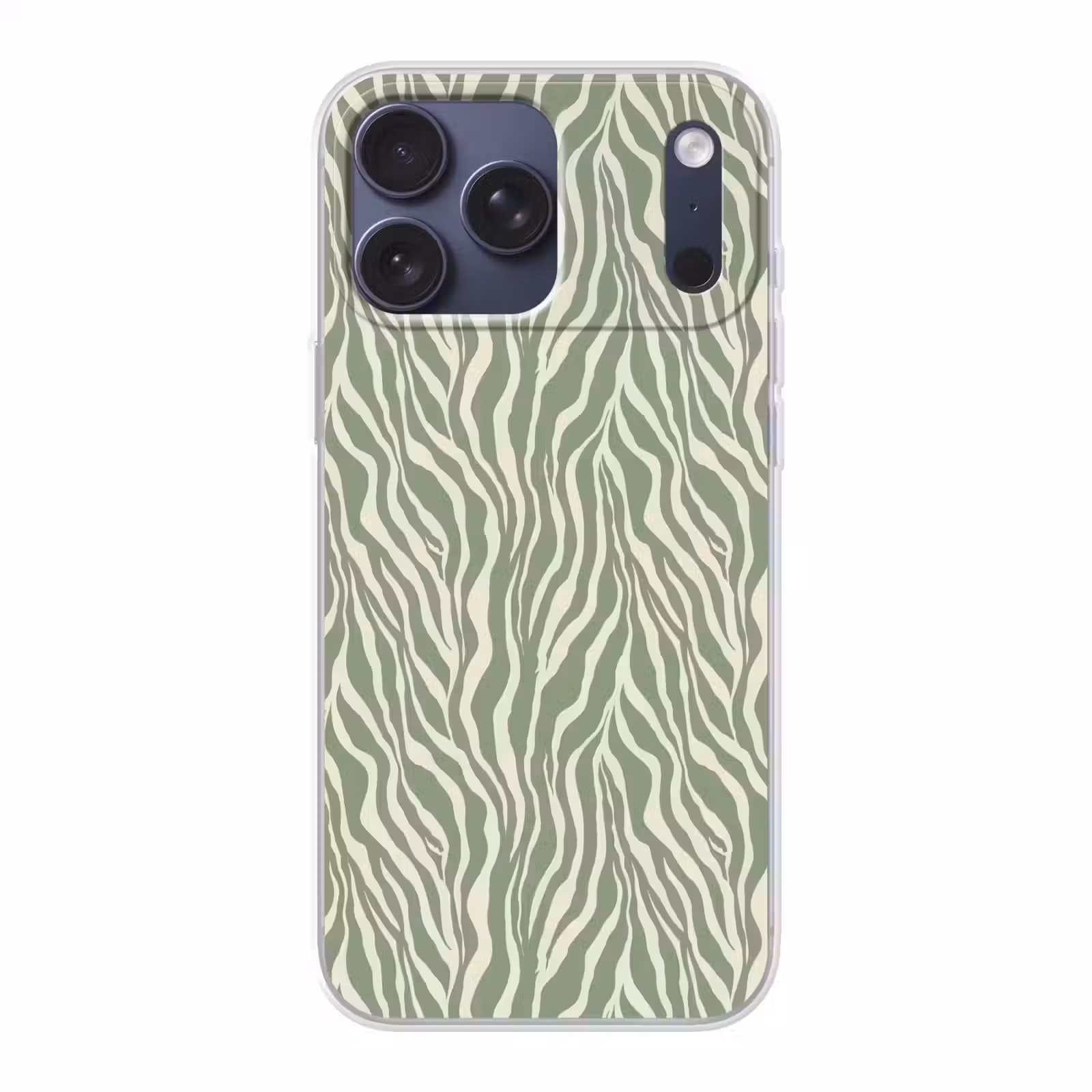 Telefoonhoesje Softcase - Zebra - Motief - Groen — 1